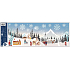 Fensterfolie Weihnachten Winterdorf mit Glitter 21 x 59,5 cm