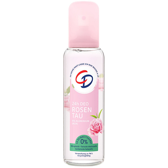 CD Rosentau - Rosige Blüte und Weißer Tee Körperspray Glas für Frauen 75 ml