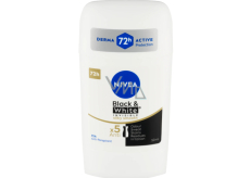 Nivea Black & White Invisible Silky Smooth fester Antitranspirant-Stick für Frauen 50 ml