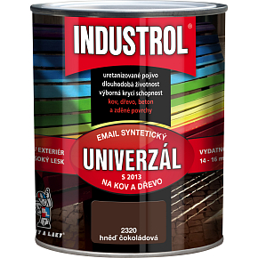 Industrol S2013 univerzál glänzende Endfarbe für Metall und Holz, 2430 schokoladenbraun, 600 ml