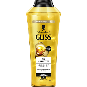 Gliss Oil Nutritive nährendes Shampoo für splissiges Haar, 400 ml