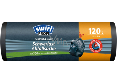 Swirl Profi Müllsäcke für schwerem Abfall 120 l, 36 µ, 75 × 95 cm, 12 Stk.