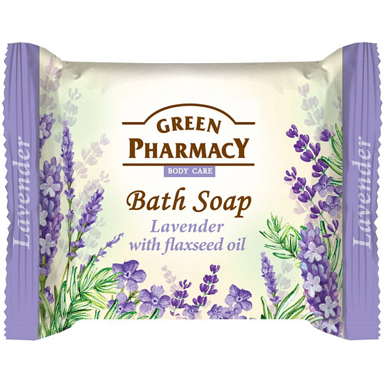 GREEN feste Seife Lavendel und Leinsamenöl 100 g