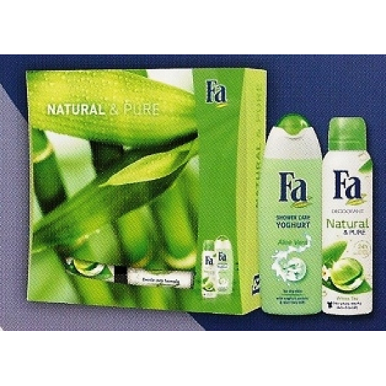 Fa Natural & Pure Duschgel 250 ml + Deospray 150 ml, Kosmetikset