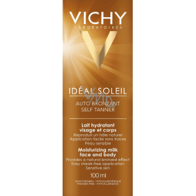 Vichy Capital Soleil Feuchtigkeitsspendende Selbstbräunungsmilch für Gesicht und Körper 100 ml