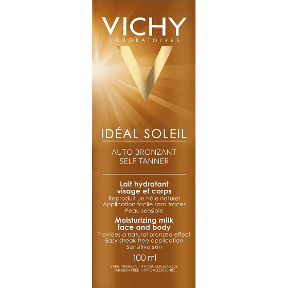 Vichy Capital Soleil Feuchtigkeitsspendende Selbstbräunungsmilch für Gesicht und Körper 100 ml
