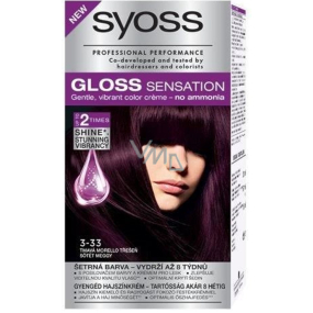 Syoss Gloss Sensation Sanfte Haarfarbe ohne Ammoniak 3-33 Dunkle Sauerkirsche 115 ml
