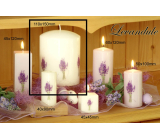 Lima Flower Lavender Duftkerze weiß mit Aufkleber Lavendel Zylinder 110 x 150 mm 1 Stück