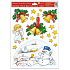 Fensterfolie ohne Kleber traditionelle Motive Engel 3. Schneemann 37 x 26 cm