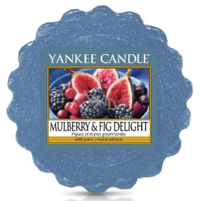 Yankee Candle Mulberry & Fig Delight - Leckeres duftendes Wachs aus Maulbeeren und Feigen für Aromalampen 22 g
