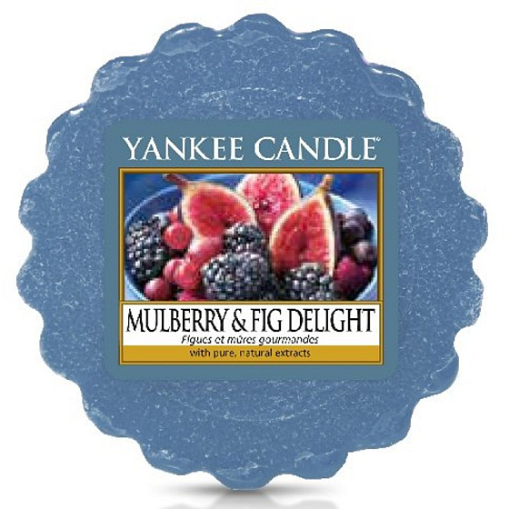 Yankee Candle Mulberry & Fig Delight - Leckeres duftendes Wachs aus Maulbeeren und Feigen für Aromalampen 22 g