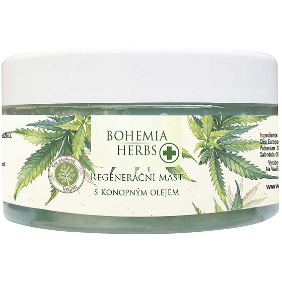 Bohemia Gifts Cannabis Hanföl Regenerierende Salbe für trockene und rissige Haut 100 ml