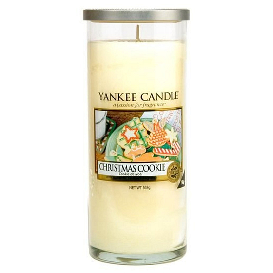 Yankee Candle Christmas Cookie - Weihnachtsplätzchen Dekor Duftkerze großes Zylinderglas 75 mm 566 g