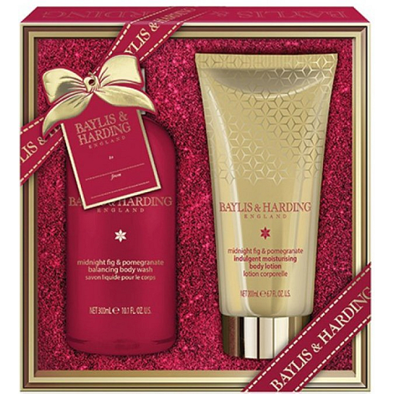 Baylis & Harding Feigen- und Granatapfel-Duschgel 300 ml + Körperlotion 200 ml, Kosmetikset