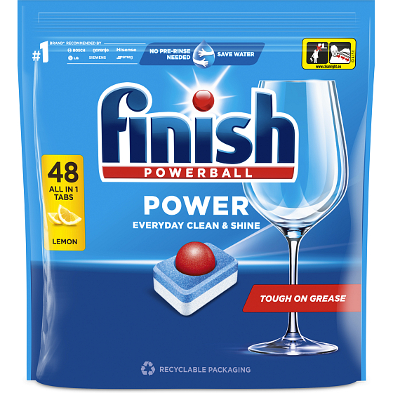 Finish Geschirrspültabletten All in 1 Max Zitrone, 48 Stk