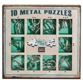Albi Set mit 10 grünen Metallpuzzles ab 7 Jahren