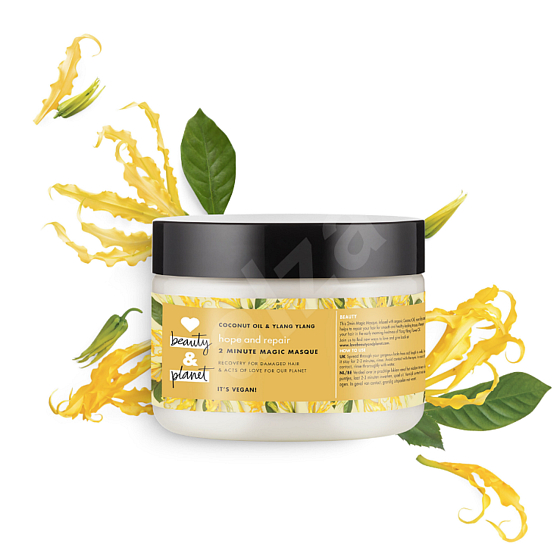 Love Beauty & Planet Ylang Ylang und Kokosöl 2 Minuten Maske für trockenes und strapaziertes Haar 300 ml