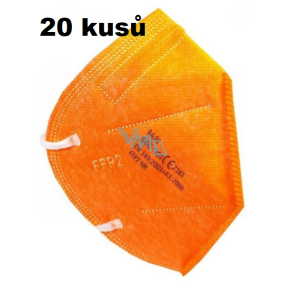 Bari Medical Atemschutzmaske Mundschutz 5-lagig FFP2 Gesichtsmaske orange 20 Stück