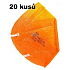 Bari Medical Atemschutzmaske Mundschutz 5-lagig FFP2 Gesichtsmaske orange 20 Stück