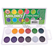 Koh-i-Noor Anilin-Leucht-Aquarellfarben, weißer Grund 22,5 mm 12 Farben