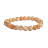 Sunstone Armband elastisch Naturstein, Perle 8 mm / 16-17 cm, verbirgt die Kraft der Sonne und Feuer