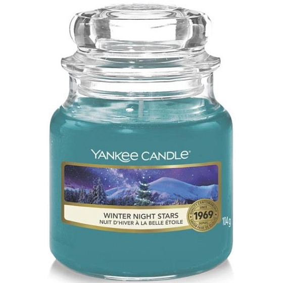Yankee Candle Winter Night Stars Classic kleine Glas-Duftkerze 104 g