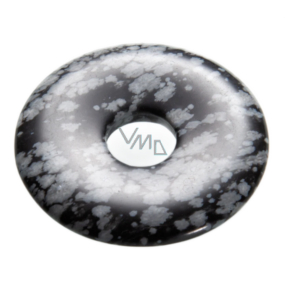 Obsidianflocke Donut Naturstein 30 mm, Rettungsstein Obsidianflocke Donut Naturstein 30 mm, Rettungsstein