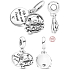 Charms Sterling Silber 925 Teddybär, Fuchs und Eichhörnchen 2in1, Freundschaftsarmband-Anhänger