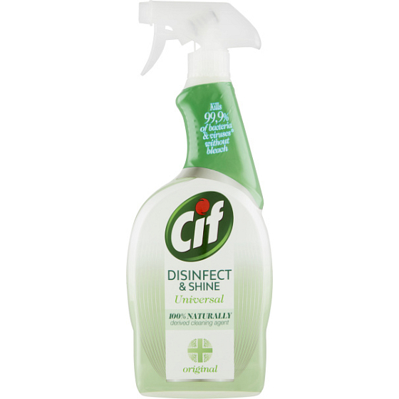 Cif Desinfizieren & Glänzen Universal-Reinigungsspray 100% Natürlich 750 ml Spray