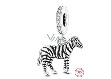 Charm Sterlingsilber 925 Zebra Pferd im Pyjama, Anhänger für Armband Tier