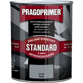 Pragoprimer Standard S2000 Grundierung Farbe für Metall, 0110 Grau, 600 ml