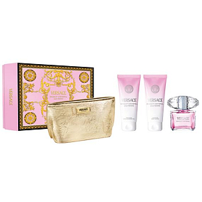 Versace Bright Crystal set Eau de Toilette 90 ml + Körpermilch 100 ml + Duschgel 100 ml + Täschchen, Geschenkset für Frauen Versace Bright Crystal set Eau de Toilette 90 ml + Körpermilch 100 ml + Duschgel 100 ml + Täschchen, Geschenkset für Frauen