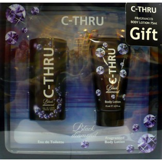 C-Thru Black Diamond Eau de Toilette 30 ml + Körperlotion 75 ml, Geschenkset für Frauen