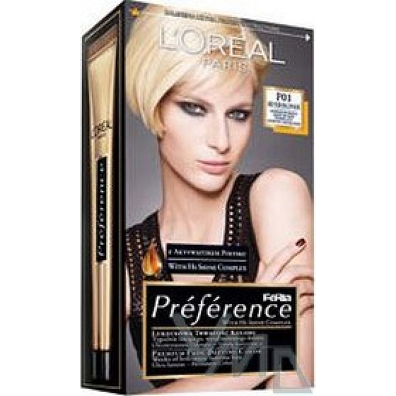 Loreal Paris Préférence Féria Haarfarbe P01 sehr hellblonde Esche