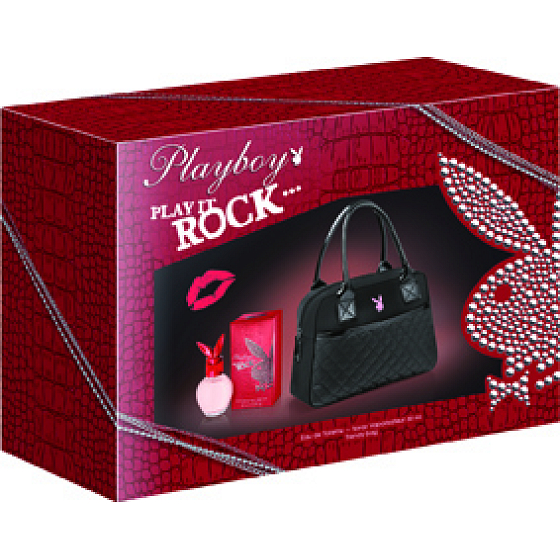 Playboy Play It Rock Eau de Toilette 30 ml + Handtasche, Geschenkset