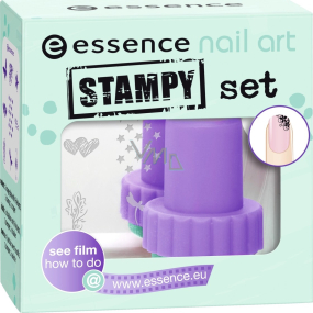 Essence Nail Art Stampy Set mit dekorativem Stempel 01 1 Stück