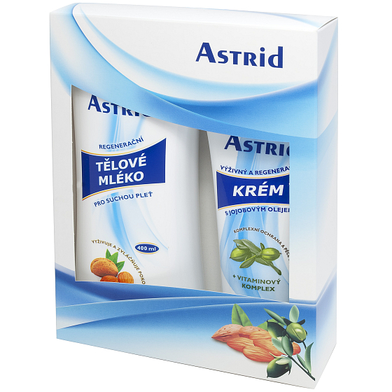 Astrid Body Lotion 400 ml + pflegende und regenerierende Creme 100 ml, Kosmetikset