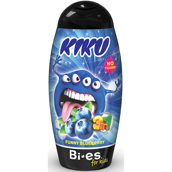 Kiku Funny Blueberry 3 in 1 Duschgel, Shampoo und Schaum für Kinder 250 ml