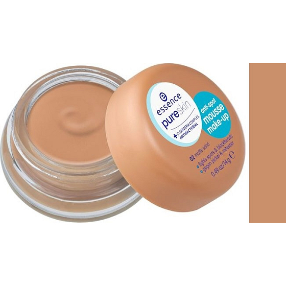 Essence Pureskin Anti-Spot Mousse Make-up 02 Matt Sand 14 g