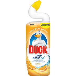 Duck 5in1 Citrus WC Flüssigreiniger mit Zitrusduft, 750 ml Duck 5in1 Citrus WC Flüssigreiniger mit Zitrusduft, 750 ml