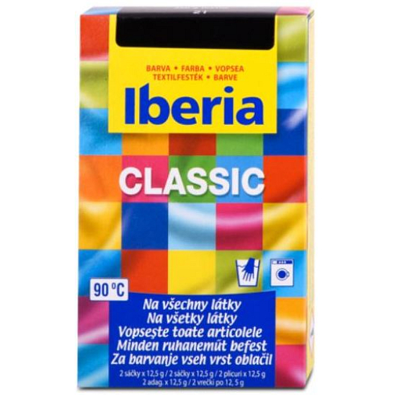 Iberia Classic Textilfarbe Schwarz 2 x 12,5 g