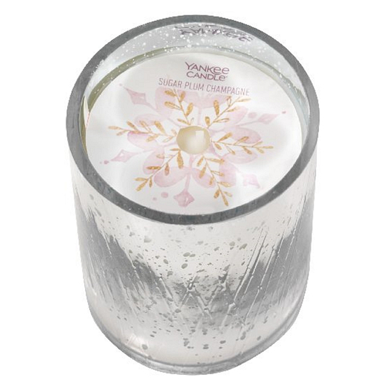 Yankee Candle Sugar Plum Champagner - Champagner mit süßen Früchten Spezialkollektion Winter Wish Dekor Duftkerze klein 388 g
