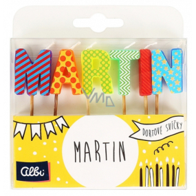 Albi Kuchen Kerzen Name - Martin, 2,5 cm Albi Kuchen Kerzen Name - Martin, 2,5 cm