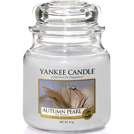 Yankee Candle Autumn Pearl - Klassische Perlenduftkerze Klassisches mittleres Glas 411 g