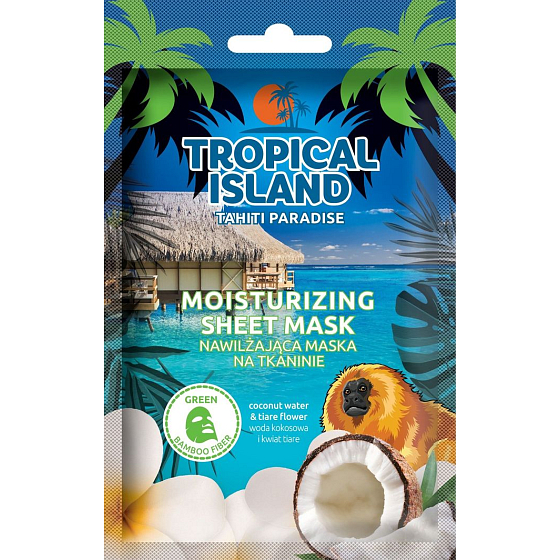 Marion Tropische Insel Tahiti Paradise Textil-Gesichtsmaske feuchtigkeitsspendend 1 Stück