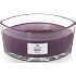WoodWick Dark Poppy - Mohn-Duftkerze mit breitem Holzdocht und Glasschiffdeckel 453 g