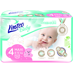 Linteo Baby Premium Maxi Kinderwindeln 8 bis 15 kg, 50 Stk
