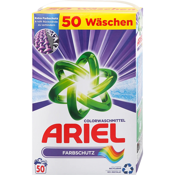 Ariel Dach Color+ Universalwaschmittel für Buntwäsche 50 Dosen 3,25 kg