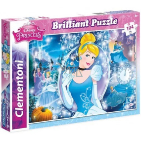 Clementoni Puzzle Brilliant Cinderella 104 Teile, empfohlen ab 6 Jahren