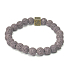Lava weich lila mit königlichen Mantra Om, Armband elastischen Naturstein, Kugel 8 mm / 16-17 cm, der vier Elemente geboren